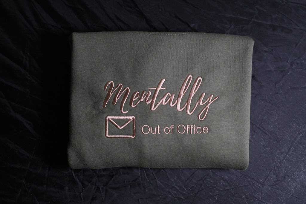 Mentally Out of Office Comfort Crewneck - Gildan Unisex Sweatshirt
