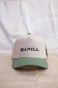 MANILA Embroidered Trucker Hat - Beige / Minimalist Streetwear